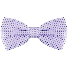 [Allegra K] ワンタッチ蝶ネクタイ 水玉模様 大人 蝶ネクタイ フォーマル パーティー 卒業 ビジネス ライトパープル One Size 0