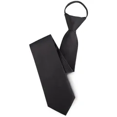 [Segarty] ワンタッチネクタイ メンズ 黒色無地柄 55*8cm 簡単装着 ネクタイ 黒 ジップ式ネクタイ 無地 フォーマル 冠婚葬祭 ビジネス 就活 入学式 卒業式 父の日 0