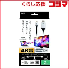 【 新品 未開封 】   ナカバヤシ Type-C HDMI変換ケーブル 4K60Hz対応 2m ［Type-Cオス /HDMI］ USD4K20BK 未使用 送料無料