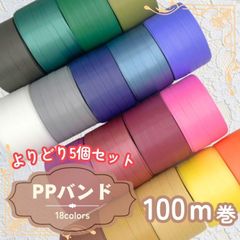 【全18色】5巻セット　手芸用カラーPPバンド 日本製 15mm×100m　　ナチュラルカラー　ハンドメイド 手芸 手作り 手づくり 手しごと PPバンド  PPテープ  編み物 カゴバッグ 手芸 バッグ 編みカゴ カゴ  小物入れ バンド プラカゴ