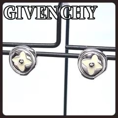 美品 GIVENCHY ジバンシー イヤリング シルバー ホワイト　花 フラワーモチーフ ラウンド 円形 ブランド アクセサリー レディース エレガント 上品 高級感 おしゃれ パーティー フォーマル カジュアル 人気 希少 　ヴィンテージ