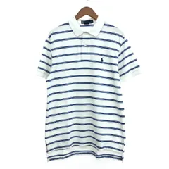 POLO RALPH LAUREN ポロラルフローレン 半袖ポロシャツ サイズ:L コットン/ボーダー    ホワイト/ブルー メンズ / 240001149710