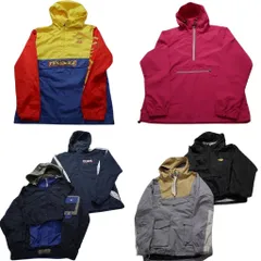 古着卸 まとめ売り アノラックパーカー ジャケット 6枚セット (メンズ M ) ユーティリティーポケット マルチカラー 中古 古着 NC4588