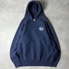 90s USA製 CAMBER 企業 ロゴ プリント RWタイプ スウェット フード パーカー XL / 90年代 アメリカ製 キャンバー リバース トレーナー 紺 企業物