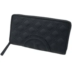 トリーバーチ 長財布 財布 レディース ラウンドファスナー 小銭入れ ブラック TORY BURCH FLEMING MATTE ZIP CONTINENTAL POLYURETHANE BLACK/BLACK 142826-009