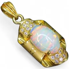 14金 K14 ゴールド GOLD 585 オパール ネックレス用 デザイン ペンダントトップのみ 総重量約4.63g ジュエリー 宝石 貴金属 メンズ レディース 男女兼用 【商品管理番号】YA81014250