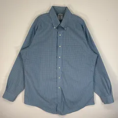 古着 ブルックスブラザーズ Brooks Brothers 長袖シャツ チェック 胸ポケ 1818 L  水色系 マルチカラー メンズ