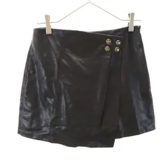 ZARA ザラ フェイクレザー ショートパンツ S ブラック レディース 古着