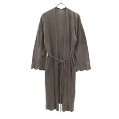 gelato pique ジェラートピケ 長袖 スムーズィー スカラップ ロング カーディガン F チャコールグレー ルームウェア レディース 古着