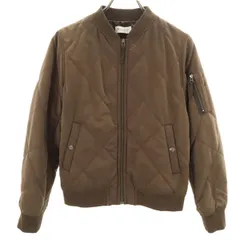 PLST プラステ キルティング ブルゾン M ブラウン 中綿 MA-1 レディース 古着