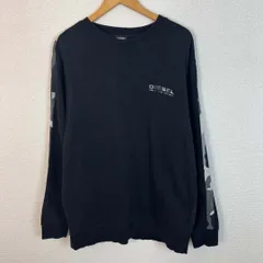 DIESEL ディーゼル スウェット 袖カモフラ ブラック メンズ 古着 ストリート
