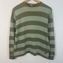 Paul Smith JEANS ポールスミスジーンズ スウェット 総柄 ボーダー アースカラー グリーン Mサイズ メンズ 古着 ストリート　アメカジ　グランジ