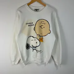 90s Lee リー スウェット SNOOPY スヌーピー キャラクター ビッグプリント USA製 ホワイト Lサイズ メンズ 古着 アメカジ ストリート