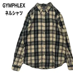 GYMPHLEX　ジムフレックス　チェック柄 ボタンダウン 長袖 ネルシャツ　14