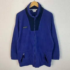 90s Columbia コロンビア フリースジャケット フルジップ ロゴ刺繍 パープル LLサイズ アメカジ 古着 ストリート