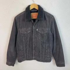 Levi's リーバイス コーデュロイジャケット ボア襟 チャコールグレー Sサイズ メンズ 古着 アメカジ　ブルゾン