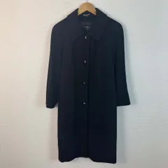 VESTINA ヴェスティナ ウールコート ロング丈 ブラック カシミヤ　カシミア　 古着 モード　シンプル