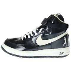 NIKE (ナイキ) 【観賞用2001年製】 AIR FORCE 1 HIGH SHEED エアフォース 1 パテントハイカットスニーカーシューズ ブラック/ホワイト US10/28cm 302640-011