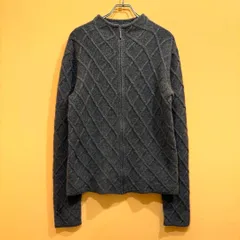 カシミヤ混 ‘S Max Mara ジップカーディガン ハイネック ダイヤ柄