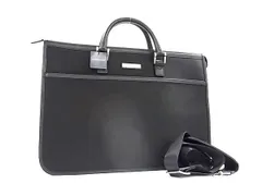 ■極美品■ BURBERRY バーバリー ナイロンキャンバス ビジネスバッグ ブリーフケース  書類かばん メンズ ブラック系 BR0761のサムネイル