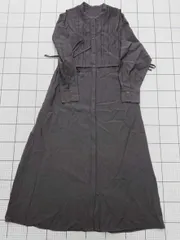 ◇ ⊇ アパートバイローリーズ シンプル 大人フェミニン 長袖 ロング ワンピース サイズM チャコール系 レディース E  【1508250042287】