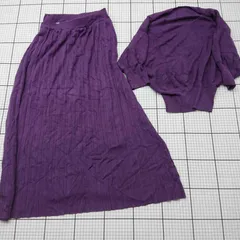 ◇ ⊂  N. ニットセットアップ パープル系 Mサイズ レディース E  【1508260019132】