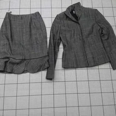 ◇ ⊇ ESPRITMUR ノーカラージャケット＆フリルスカート グレー系 9号 レディース E  【1508260019781】