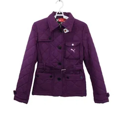 【美品】PUMA GOLF(プーマゴルフ) キルティングジャケット 紫 レディース M ゴルフウェア 2510-0294 中古