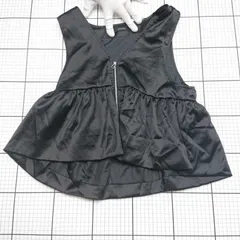 ◇ ⊂ JEANASIS ペプラムジップベスト ブラック系 Fサイズ レディース E  【1508260021104】