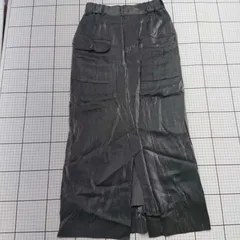 ◇ ⊂ JEANASIS サテンカーゴスカート ブラック系 M レディース E  【1508260021463】のサムネイル