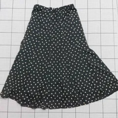 ◇ ⊂ UNITED ARROWS green label relaxing ドット柄フレアスカート ネイビー系×ホワイト系 L レディース E  【1508260021258】
