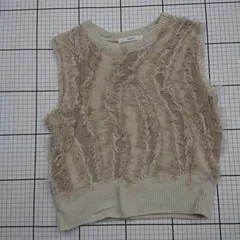 ◇ ⊂ Thevon. メッシュ フリンジニットベスト ベージュ系 F レディース E 1508260021807  【1508260021807】