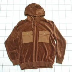 ◇ ⊇ ニコアンド コーデュロイ切替フードパーカー ON96MC19TO ブラウン系 メンズ　サイズ4 E  【1508260037914】