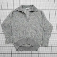 ◇ ⊇ 【シンプリシテェ SIMPLICITÉ】グレー系 襟付きプルオーバーニット Mサイズ レディース E  【1508260042529】