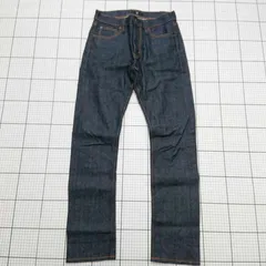 ◇ Θ UNIQLO ユニクロ 221-446401 セルビッジストレートジーンズ サイズ27 インディゴ系 レディース E  【1508260042932】