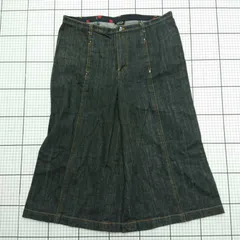 ◇ Θ SONIA RYKIEL ソニア リキエル カジュアル クロップドワイドパンツ サイズW74-78 ブラック系 レディース E  【1508260042864】のサムネイル