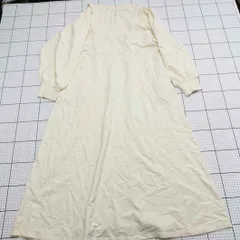 ◇ ⊇ アメリカンホリック シンプル 長袖 ロング丈 ワンピース サイズL ホワイト系 レディース E  【1508260046251】