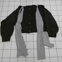 ◇ ⊆ mily bilet 前後2WAYリボンデザインカーディガン チャコールグレー系 XL レディース E  【1509100017271】