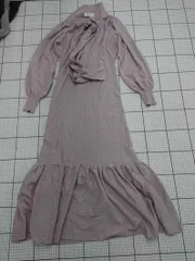 ◇ ⊆ tocco closet リボンタイニットワンピース ラベンダー系 Mサイズ レディース E  【1509100017264】