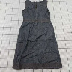 ◇ ⊂ TWO:C デニム ノースリーブ 膝下丈 ワンピース サイズ6 ブラック系 レディース E  【1509100022251】