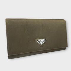 極美品 PRADA ラウンドファスナー 長財布 テスート 三角ロゴ
