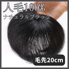 頭頂部 ウィッグ 部分ウィッグ ヘアピース 部分かつら 女性 メンズ ウイッグ 人毛 自然 白髪隠し 医療用 ヘアーピース つけ毛 20cm