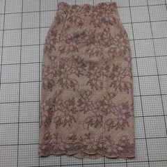 ◇ ⊂ PROPORTION BODY DRESSING 花柄 ロング丈 タイト スカート サイズM ピンク系 レディース E  【1509100023203】