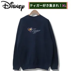 00s ディズニー Disney プーさん ティガー スウェット XL ネイビー ロゴ刺繍 FRUIT OF THE ROOM フルーツオブザルーム ヴィンテージ Vintage ストリート Y2K オーバーサイズ ビッグシルエット ゆるだぼ 古着 A509