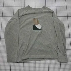 ◇ ⊇ モンベル イラスト有 長袖 シャツ サイズ140 グレー系 キッズ 子供服 E  【1509100028406】