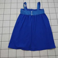 ◇ ⊂ グリーンレーベル リラクシング 配色カラー ノースリーブ ミニ丈 ワンピース サイズ130 ブルー系 レディース E  【1509100025993】