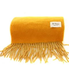ユナイテッドアローズ UNITED ARROWS EDS CASHMERE 別注 INNER MONGOLIA カシミヤ マフラー バイカラー オレンジ ベージュ /☆Gのサムネイル