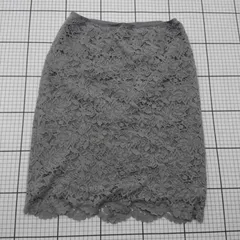 ◇ ⊂ ユナイテッドアローズ 柄入り 膝丈 フレア スカート サイズ36 グレー系 レディース E  【1509190012453】