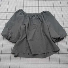 ◇ ⊂ SHIPS シップス チェック柄 半袖 ブラウス サイズ表記なし ブラック系 レディース E  【1509190012385】