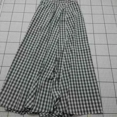 ◇ ⊂ サキシマ チェック柄 ロング丈 フレア スカート サイズS グレー系 レディース E  【1509190012361】